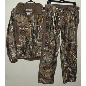 Cabela’s Outfit Her AGO Women’s Medium Hunting Jacket Pants Set Realtree AP Camo